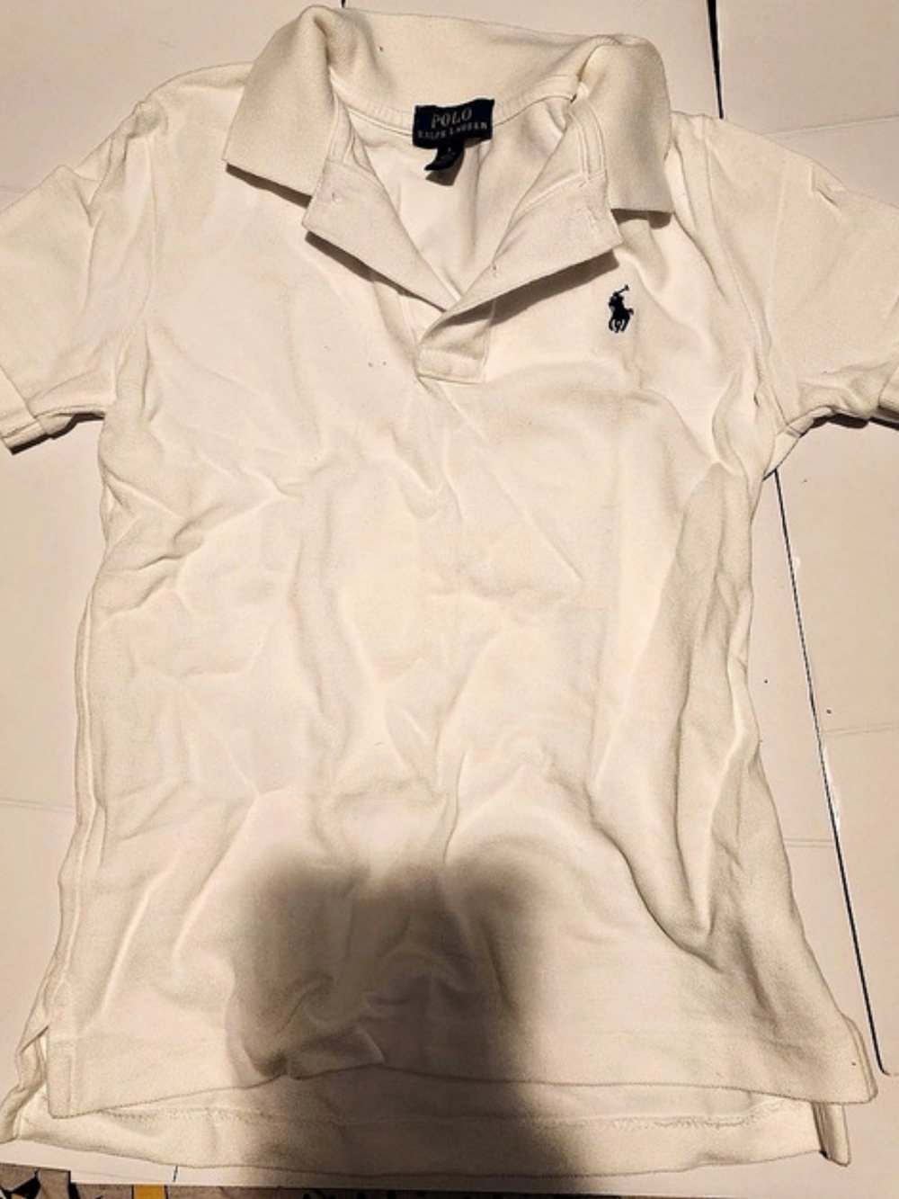 Polo Ralph Lauren Kids Cotton Mesh Polo Shirt White Size 6